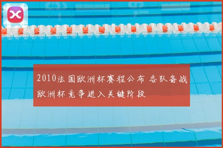 2010法国欧洲杯赛程公布 各队备战欧洲杯竞争进入关键阶段